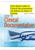 [Test Bank] Guide to  Clinical Documentation  3rd Edition by Debra D  Sullivan