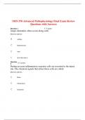 MSN 570 Advanced Pathophysiology Final Exam  Questions with Answers 2023