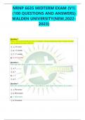 NRNP 6635 MIDTERM EXAM &lpar;V1&rpar; &lpar;100 QUESTIONS AND ANSWERS&rpar; WALDEN UNIVERSITY&lpar;NEW&comma;2022-2023