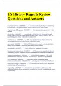 US History Regents Review Questions and Answers