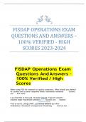 FISDAP OPERATIONS EXAM QUESTIONS AND ANSWERS – 100% VERIFIED / HIGH SCORES 2023-2024
