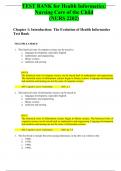 TEST BANK for Health Informatics&colon; Nursing Care of the Child  &lpar;NURS 2202&rpar;