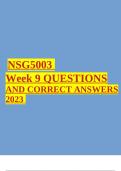 NSG5003 Week 9 QUESTIONS AND CORRECT ANSWERS 2023