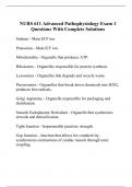 NURS 611 Advanced Pathophysiology Exam 1 Questions With Complete Solutions