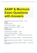 AANP & Murmurs Exam Questions with Answers