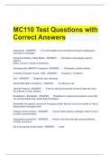 MC110 Test Questions with Correct Answers