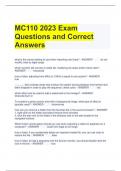 MC110 2023 Exam Questions and Correct Answers