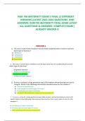 NUR 198 MATERNITY EXAM 3 FINAL (2 DIFFERENT  VERSIONS )LATEST 2022-2024 QUESTIONS AND  ANSWERS /NUR198 MATERNITY FINAL EXAMLATEST  ALL QUESTIONS & ANSWERS COMPLETE EXAM|  ALREADY GRADED A