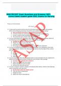 HESI RN EXIT Exam Questions and Answers 100% correct latest student guide 2023, Exams for Nursing