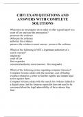 CHFI EXAM QUESTIONS AND ANSWERS WITH COMPLETE SOLUTIONS