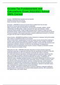 Income Tax Fundamentals and Calculations Exam 2022&sol;2023 Solved 100&percnt; Correct