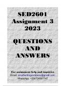 SED2601 Assignment 3 2023