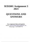 SED2601 Assignment 3 2023