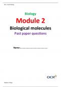 Biological Molecules Past Paper Questions (over 45 pages)