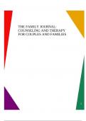 THE FAMILY JOURNAL: COUNSELING AND THERAPY FOR COUPLES AND FAMILIES