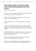 DCF 40 Hours Child Care &lpar;HSAN&rpar; Health&comma; Safety&comma; and Nutrition questions with correct answers