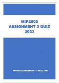MIP2602 ASSIGNMENT 3 QUIZ 2023