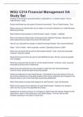 WGU C214 Financial Management OA Study Set 2023