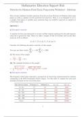 Mathematics Education Support Hub Statistics for Business Final Exam Preparation Worksheet - Solutions
