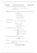 Math 220B,Fourier Series Exam and Verified Answers