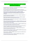 EMT CBT Testing &lpar;Questions with Verified  Answers&rpar; Graded A&plus;