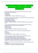 NREMT-B&colon; Multiple choice cardiology  questions with correct solutions  &lpar;Graded A&plus;&rpar;