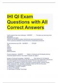 IHI QI Exam Questions with All Correct Answers