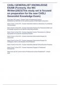 CASLI GENERALIST KNOWLEDGE EXAM (Formerly, the NIC Written)2023(This study set is focused on preparation for the new CASLI Generalist Knowledge Exam)