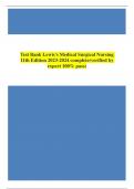 Test Bank Lewis's Medical Surgical Nursing 11th Edition 2023-2024