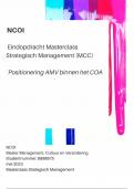 NCOI Master Strategisch Management 2023 - Master Management, Cultuur en Verandering - cijfer 7.5