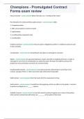 Champions - Promulgated Contract Forms exam review
