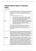 IB Global Politics Case Study List ( Essay Reference Sheet + useful facts)