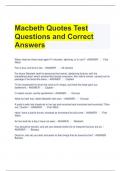 Macbeth Quotes Test Questions and Correct Answers 