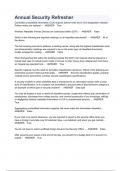 Annual Security Refresher &sol;QUESTIONS AND ANSWERS VERIFIED &sol;LATEST 2023