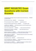 ARRT REGISTRY Exam Questions with Correct Answers 