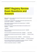 ARRT Registry Review Exam Questions and Answers