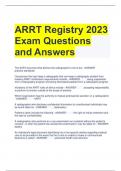 ARRT Registry 2023 Exam Questions and Answers