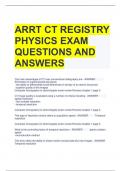 Bundle For ARRT Registry Exam Questions and Correct Answers