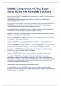 NR599: Comprehensive Final Exam Study Guide with Complete Solutions