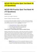 NCLEX-RN Practice Quiz Test Bank #8 (75 Questions)