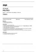 Aqa A-level Politics 7152/1 May2023 Question Paper