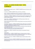 CWEL & CANS EXAM 2023 100&percnt; CORRECT