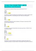 74 NLN PAX EXAM PREP&colon; MATH Questions and Answers 2023 updated