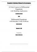 A First Course in Differential Equations with Modeling Applications&comma; 11e Dennis G&period; Zill &lpar;Solution Manual with Test Bank&rpar;&Tab;