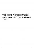 THE TEFL ACADEMY 2023 - ASSIGNMENT C, AUTHENTIC TEXT