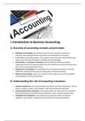 Class notes ACC 2301 Principles of Accounting I 