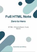 Html- HTML Note, Cource, Cheatsheet