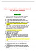 RN ATI PHARMACOLOGY PROCTORED EXAM VERSION 1 2019  QUESTIONS & ANSWERS