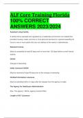 ALF Core Training Florida 100&percnt; CORRECT  ANSWERS 2023&sol;2024