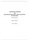 International Economics  Theory and Policy, 11e Paul Krugman, Maurice Obstfeld, Marc Melitz (instructor Manual)